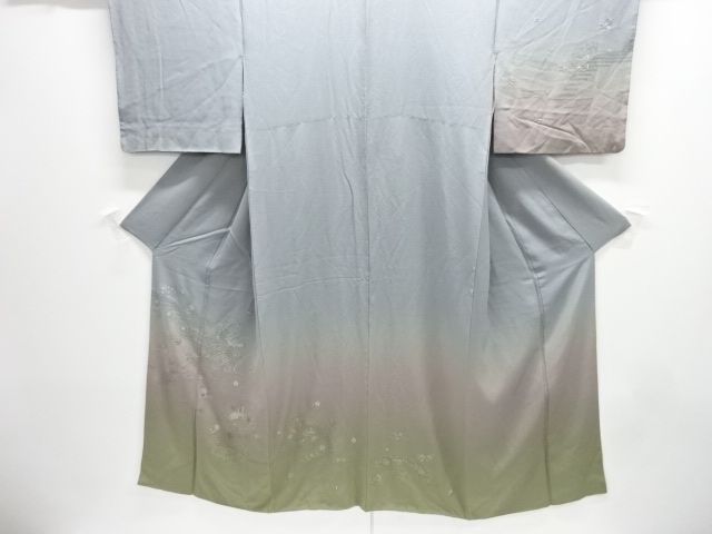 鳳凰に花唐草模様刺繍訪問着